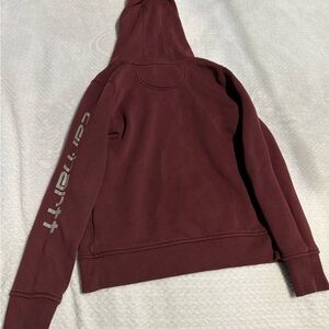 Carhartt Women's Burgundy Hoodie small